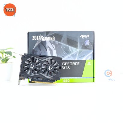 การ์ดจอ (VGA) ZOTAC GTX1650 4GB 2F AMP GAMING P14576