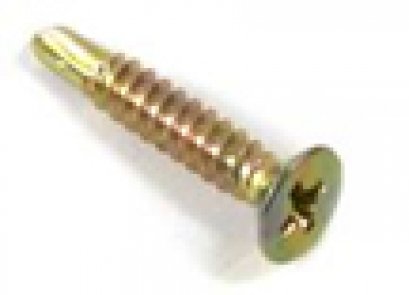 สกรูปลายสว่านหัวเรียบ