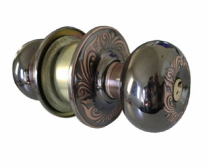 #678BN     ลูกบิดรมดำ ตราหมี (จานใหญ่)