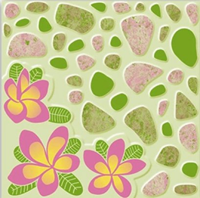 8x8นิ้ว D-113 ลาวาน่าเขียว CM (Pack 25)