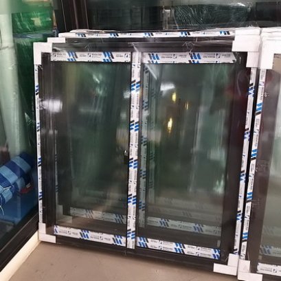 FA23-W0124 หน้าต่าง SS ไม่มุ้ง สีดำ 100x100cm.