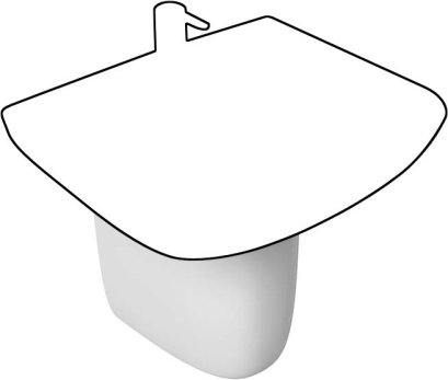 TF-0741-WT-0 ขาตั้งลอย นิวโคดี้ สีขาว