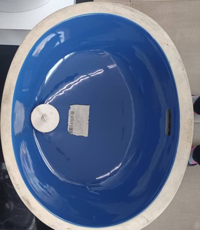 TF-470LM-SB-O อ่างล้างหน้าฝันใต้เคาน์เตอร์ โอวาลีน สีน้ำเงิน