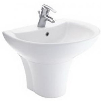 LT942/PT942F อ่างล้างหน้าแบบแขวนพร้อมขาตั้งพื้น สีขาว