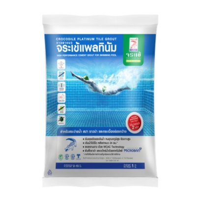 กาวยาแนว จระเข้ แพลทินัม 1 กก. สีเขียวตองอ่อน (G400)