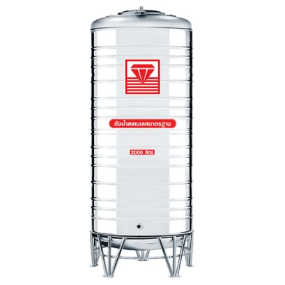 DMCX-1000 ถังเก็บน้ำสแตนเลสตราเพชร ก้นนูนพร้อมขา (ทรงสูง)  1000L ลิตร
