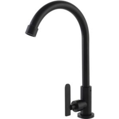 WS-2131J-BA ก๊อกซิงค์เดี่ยวสแตนเลส ตั้งพื้น สีดำ