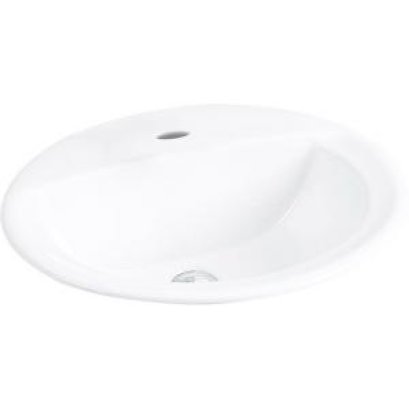 K-1129X-1-WK อ่างล้างหน้าฝังบนเคาน์เตอร์ สีขาว