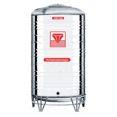 DMCB - 4000 ถังเก็บน้ำสแตนเลสตราเพชร ก้นนูนพร้อมขาตั้ง 4000L ลิตร