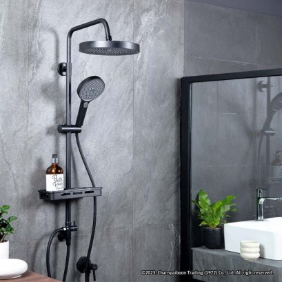 RA SUPREME-BLACK ชุดเรนชาวเวอร์น้ำอุ่น/น้ำเย็น MATT BLACK