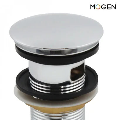 WB04 สะดืออ่างล้างหน้าแบบกด (ฝาใหญ่) มีรูน้ำล้น