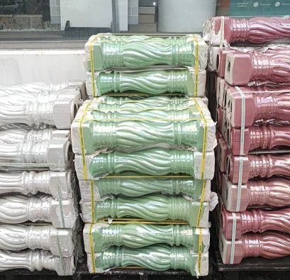 ลูกกรงเกลียว 50 ซ.ม. สีมุกเขียวอ่อน