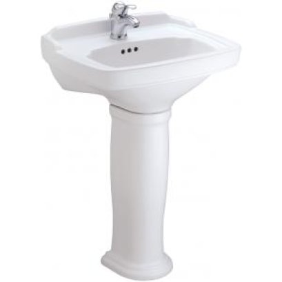 LW770+LW770F อ่างล้างหน้า พร้อมขาตั้ง สีขาว