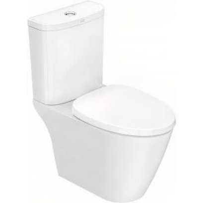TF-2407SC-WT-0 ชักโครกรุ่นคอมแฟคโคดี้ 3/4.2L ขาว