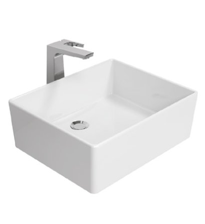WP-F611-WT อ่างล้างหน้าวางบนเคาน์เตอร์ สีขาว