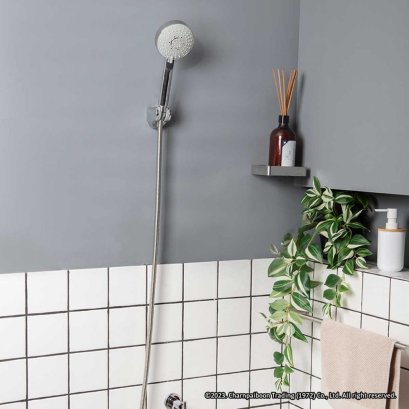 RA D414-D4444 ฝักบัวมือโครเมียม พร้อมสายและขอแขวนครบชุด 5 ระบบ
