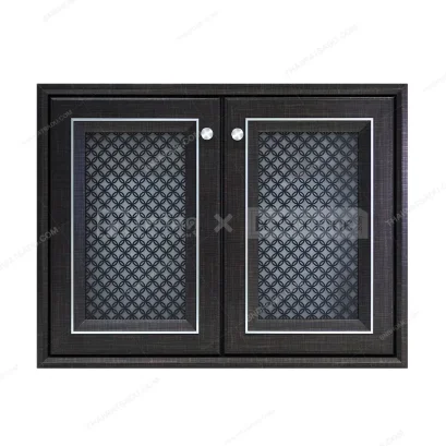 CC8060-35 บานซิงค์คู่ YES MOULDING ( 85.5x65.5x10cm).สีมีสทีค แบล็ค