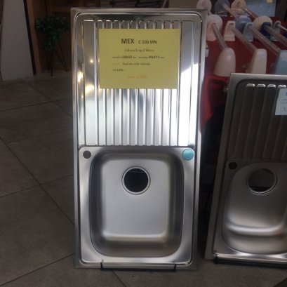 C100MN อ่างล้างจานสเตนเลส MEX 1หลุม1ที่พัก TP229