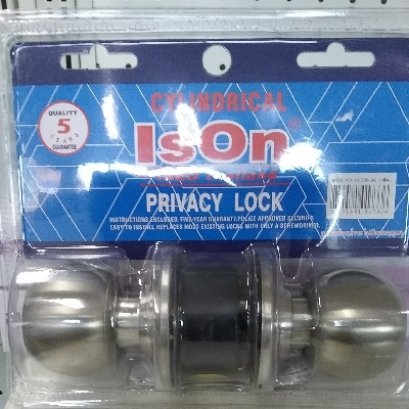  8012-SS/BK ลูกบิดประตูห้องน้ำ แสตนเลส ISON