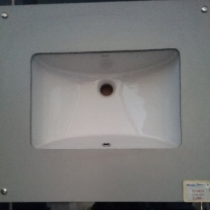 TF-0474 อ่างล้างหน้าใต้เคาน์เตอร์สี่เหลี่ยม สีขาว (Anti bac)