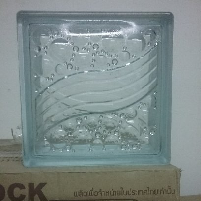 อิฐแก้วลายเพชรธาราขาว 3 นิ้ว (กล่องช้างแก้ว)