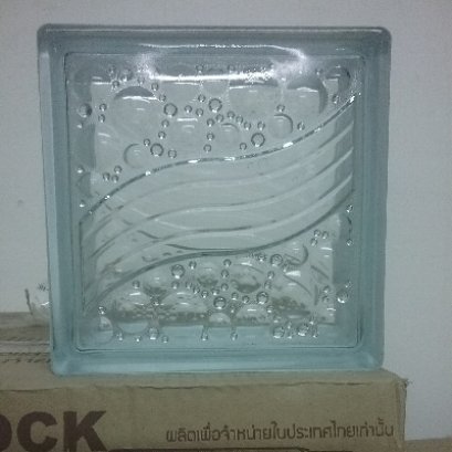 C-001 บล็อกแก้ว 3 นิ้ว ช้างแก้ว เพชรธาราขาว 190x190x80