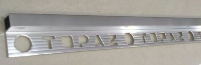 TPS102011 คิ้วอลูมิเนียมเหลี่ยมกลาง เงินเงา 10mm.x2.0m.