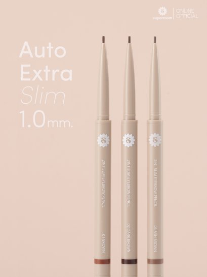 2IN1 SLIM EYEBROW PENCIL ดินสอเขียนคิ้ว ขนาดเล็กพิเศษ 1.0 mm ปริมาณ 0.03 กรัม