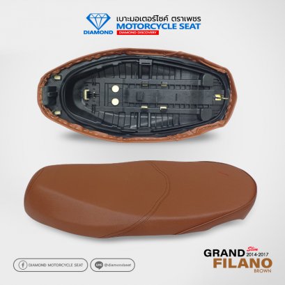 MOTORCYCLE SEAT FOR YAMAHA GRAND FILANO ปี 2014-2017 (Brown) Slim