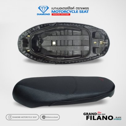 MOTORCYCLE SEAT FOR YAMAHA GRAND FILANO 2018-2021 Black (Slim)