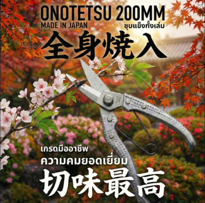 กรรไกรปากแหลม Onotetsu 200mm