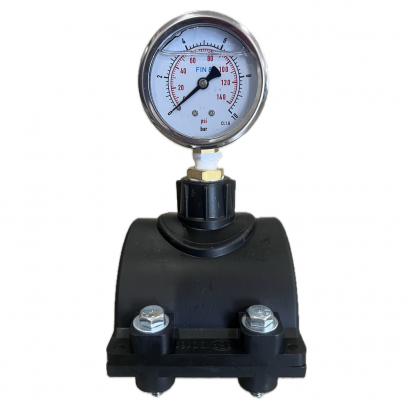 ชุดแคมป์รัดท่อ4"+เกจวัดแรงดัน