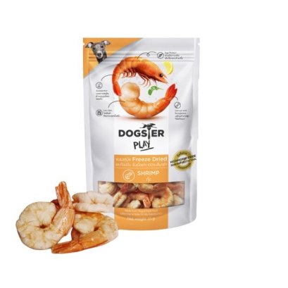 เนื้ออบแห้ง ด็อกส์เตอร์เพลย์ สูตรกุ้ง 15g.