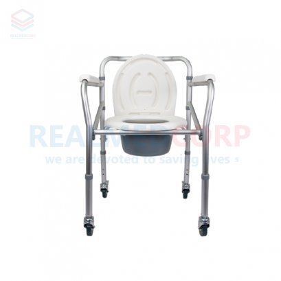 เก้าอี้นั่งถ่ายอลูมิเนียม แบบล้อเลื่อน