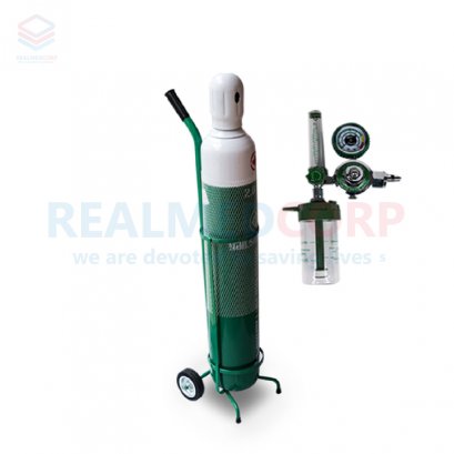 ถังออกซิเจน ขนาด 2 คิว (อุปกรณ์พร้อมใช้งาน)