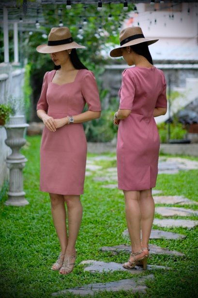 เดรสสีพื้น สวย เรียบหรู ทรงสุภาพ ชุดเดรสแฟชั่น พร้อมส่ง