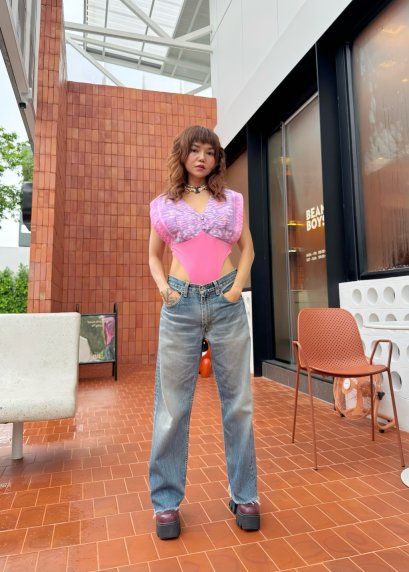 Bodysuit จากผ้ามัดหมี่ลพบุรี x ผ้ายืด