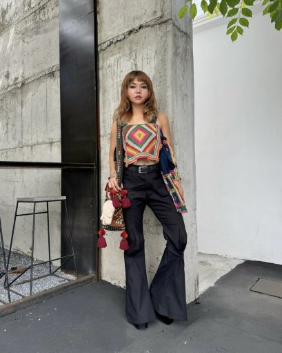 Tai Dam Crop Top x Lao Krung Bag