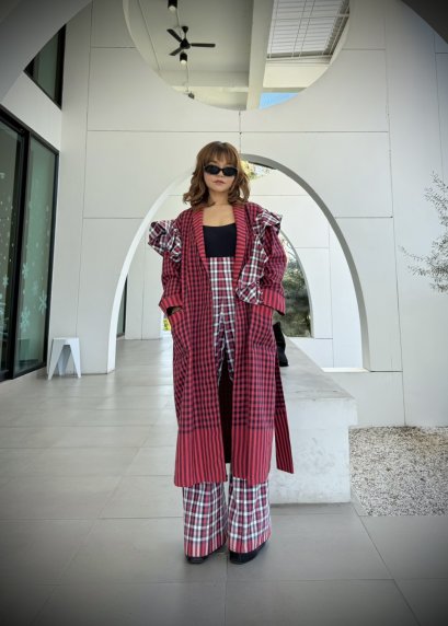 Khaomar Rabai Long Blazer x High Waist Pants