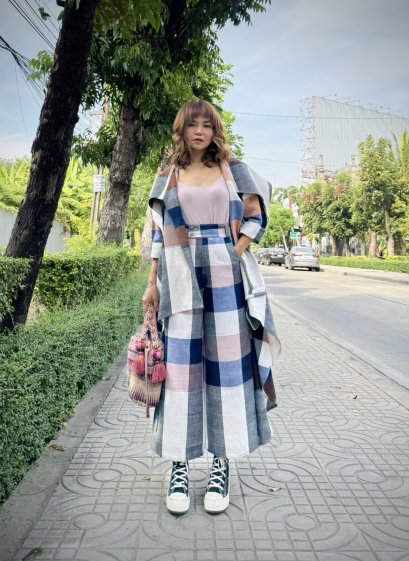 OTOP Chaiyaphum Khaomar Long Blazer x Wide Leg Pants