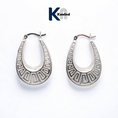 HOOP EARRINGS GREEKEY PATTERN