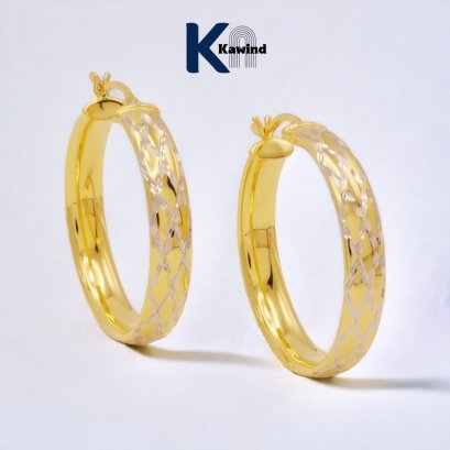 TUBING HOOP EARRINGS GW/DC 2T