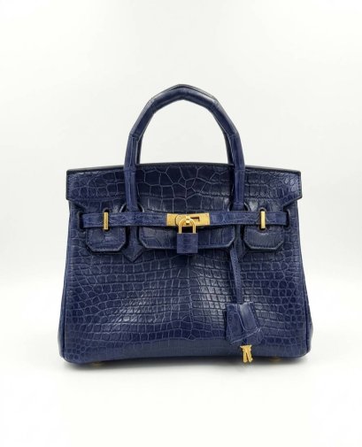 Genuine Crocodile Tote Bag/Handbag in Navy Blue Colour Crocodile Skin #CRW214H-NAV-25CM