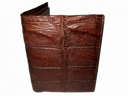 Genuine Belly Crocodile Leather Wallet in Dark Brown Crocodile Leather #CRW445W