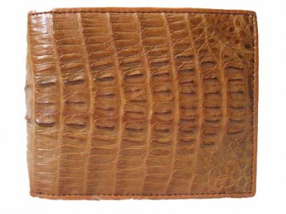 Genuine Crocodile/Alligator Leather Wallet in Light Brown (Tan) Crocodile Leather #CRM443W-02