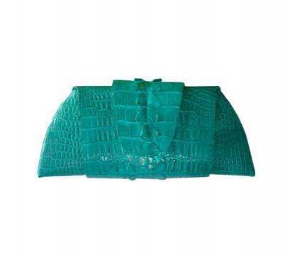 Genuine Crocodile Purse/Clutch Bag in Blue Crocodile Leather #CRW216H-02