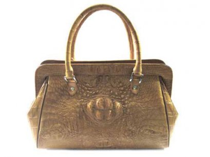Genuine Crocodile Skin Bag in Light Brown Crocodile Leather #CRW220H-02