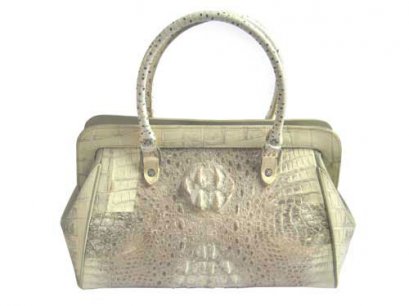 Genuine Crocodile Skin Bag in Natural Colour Crocodile Leather #CRW220H-03