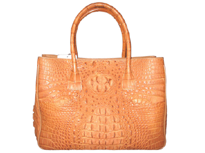 Genuine Crocodile Bag/Shopping Bag in Light Brown Crocodile Leather #CRW218H-01