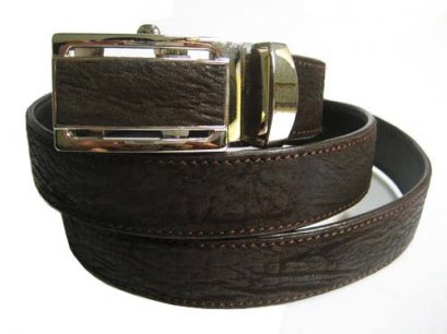 Genuine Shark Leather Belt in Brown Shark Skin  #SHM658B-02